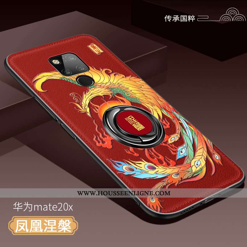 Housse Huawei Mate 20 X Silicone Protection Étui Ultra Tendance Légère Téléphone Portable Rouge