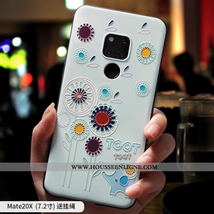 Housse Huawei Mate 20 X Silicone Tout Compris Téléphone Portable Bleu Marin Coque Bleu Foncé