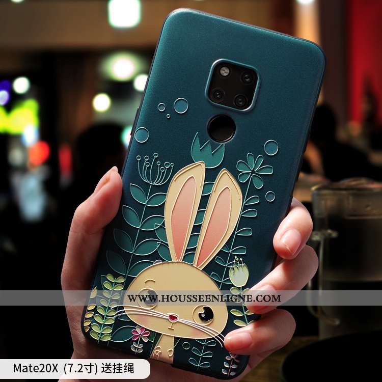 Housse Huawei Mate 20 X Silicone Tout Compris Téléphone Portable Bleu Marin Coque Bleu Foncé