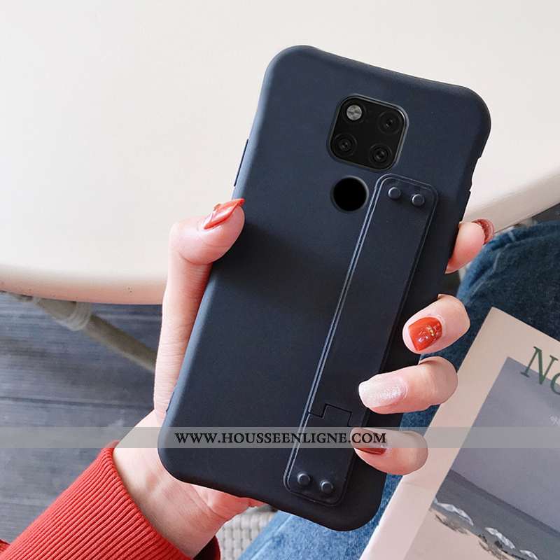 Housse Huawei Mate 20 X Tendance Légère Couleur Unie Bleu Tout Compris Téléphone Portable Simple