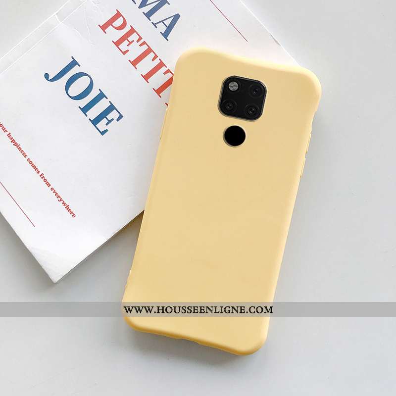 Housse Huawei Mate 20 X Tendance Légère Couleur Unie Bleu Tout Compris Téléphone Portable Simple