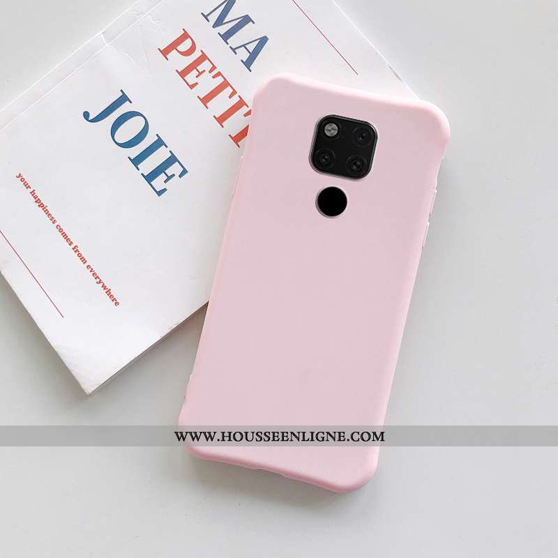 Housse Huawei Mate 20 X Tendance Légère Couleur Unie Bleu Tout Compris Téléphone Portable Simple
