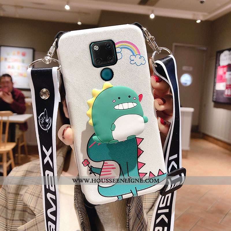 Housse Huawei Mate 20 X Ultra Légère Étui Dessin Animé Rouge Téléphone Portable Support Rose