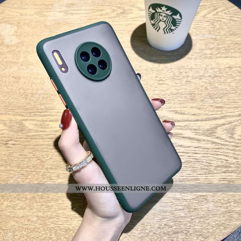 Housse Huawei Mate 30 Créatif Silicone Coque Luxe Téléphone Portable Simple Vert Verte