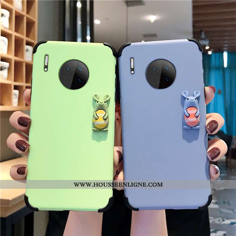 Housse Huawei Mate 30 Dessin Animé Modèle Fleurie Personnalité Incassable Rat Étui Téléphone Portabl