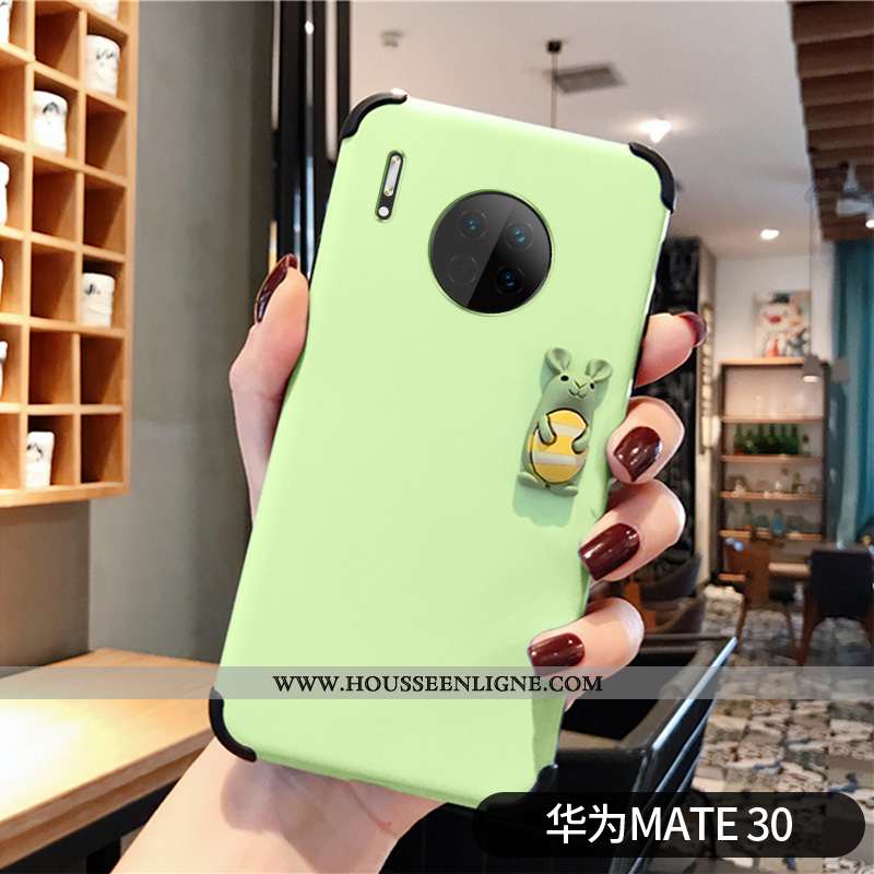 Housse Huawei Mate 30 Dessin Animé Modèle Fleurie Personnalité Incassable Rat Étui Téléphone Portabl