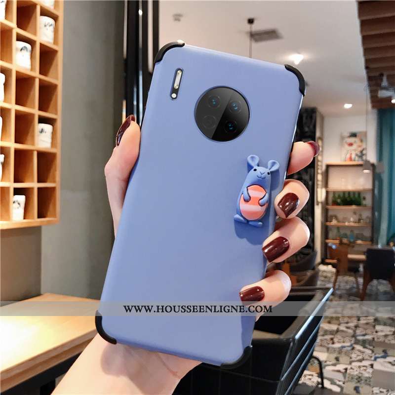 Housse Huawei Mate 30 Dessin Animé Modèle Fleurie Personnalité Incassable Rat Étui Téléphone Portabl