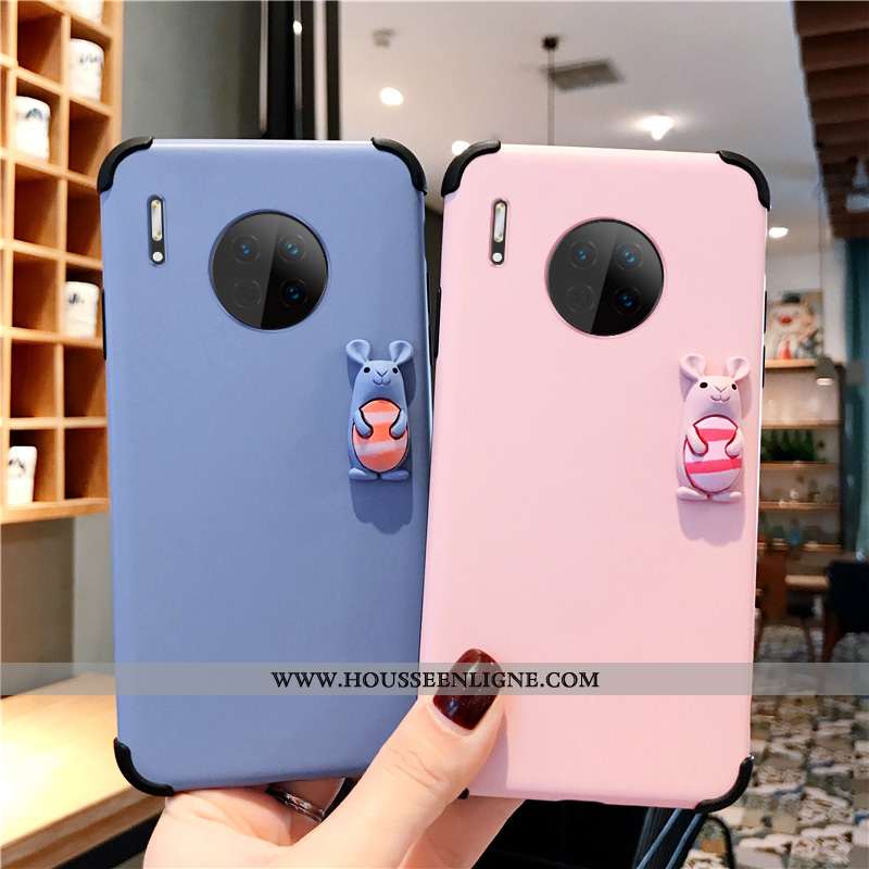 Housse Huawei Mate 30 Dessin Animé Modèle Fleurie Personnalité Incassable Rat Étui Téléphone Portabl