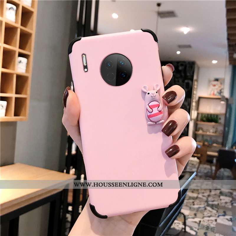 Housse Huawei Mate 30 Dessin Animé Modèle Fleurie Personnalité Incassable Rat Étui Téléphone Portabl