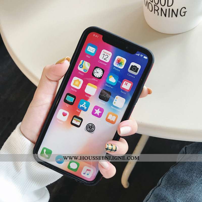 Housse Huawei Mate 30 Fluide Doux Délavé En Daim Original Rouge Dessin Animé Gaufrage Tendance