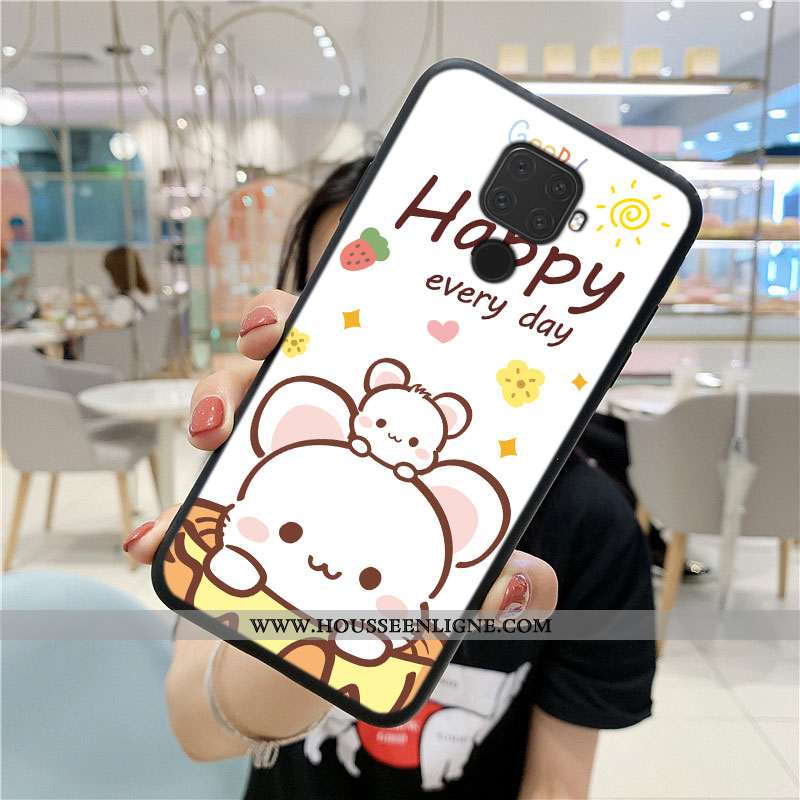 Housse Huawei Mate 30 Lite Personnalité Créatif Silicone Fluide Doux Simple Jaune Dessin Animé