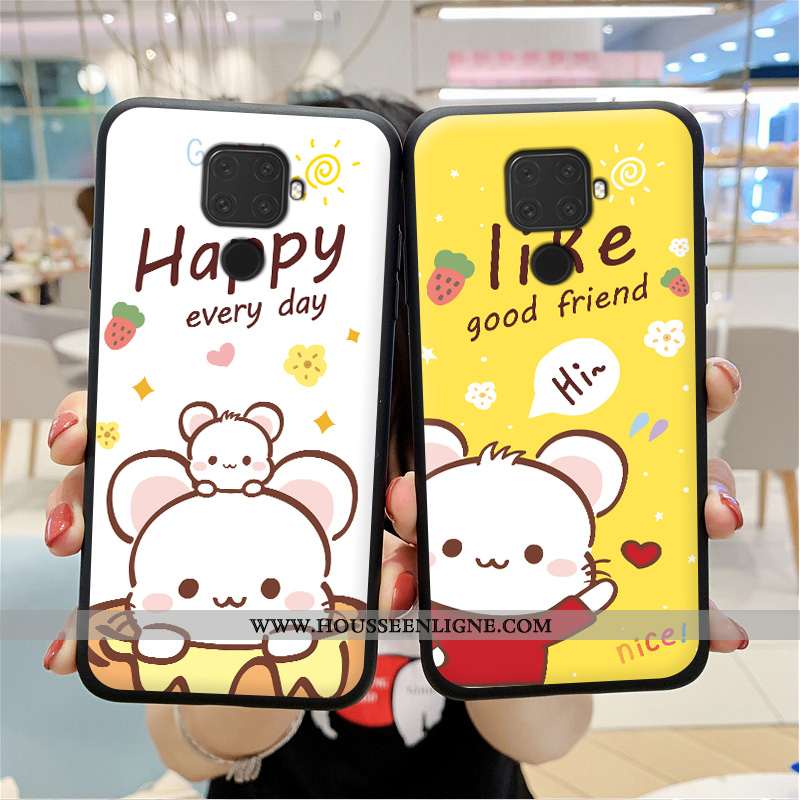 Housse Huawei Mate 30 Lite Personnalité Créatif Silicone Fluide Doux Simple Jaune Dessin Animé
