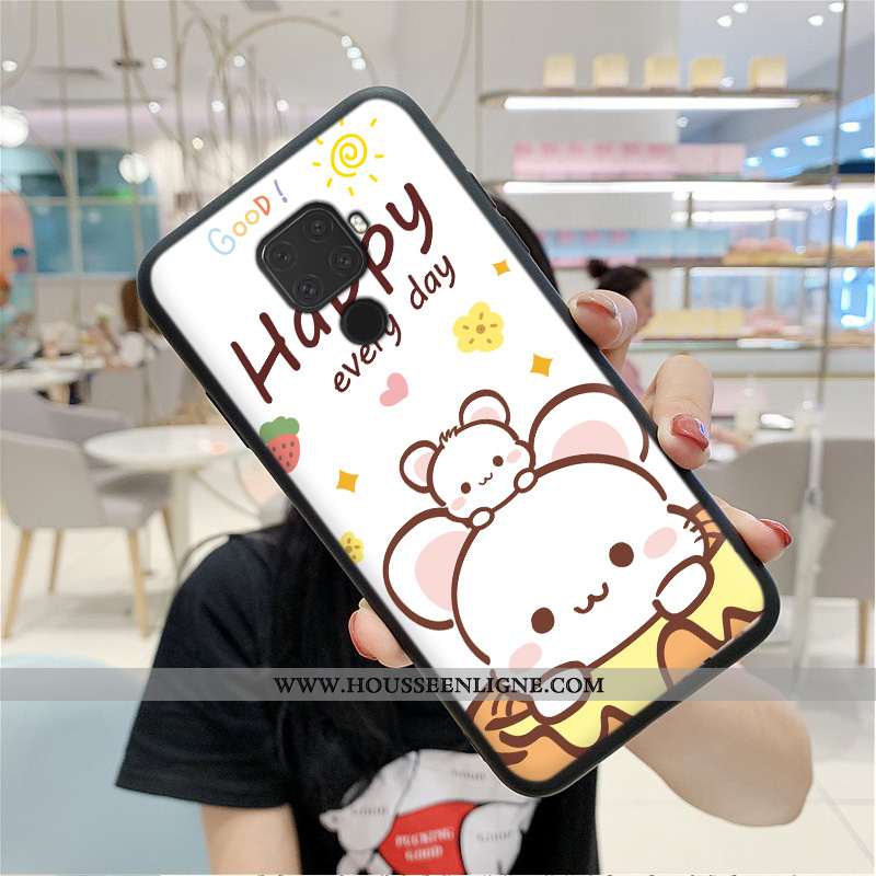 Housse Huawei Mate 30 Lite Personnalité Créatif Silicone Fluide Doux Simple Jaune Dessin Animé