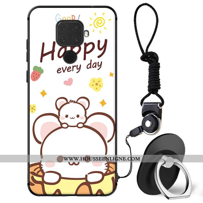 Housse Huawei Mate 30 Lite Personnalité Créatif Silicone Fluide Doux Simple Jaune Dessin Animé
