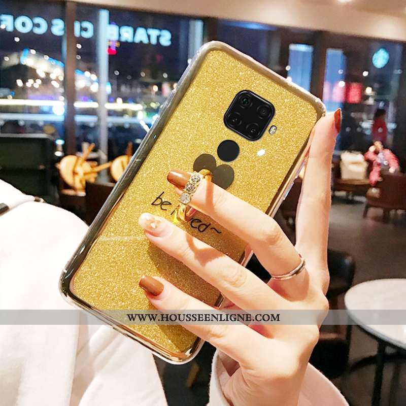 Housse Huawei Mate 30 Lite Personnalité Fluide Doux Vert Rose Étui Téléphone Portable Une Agrafe Ver