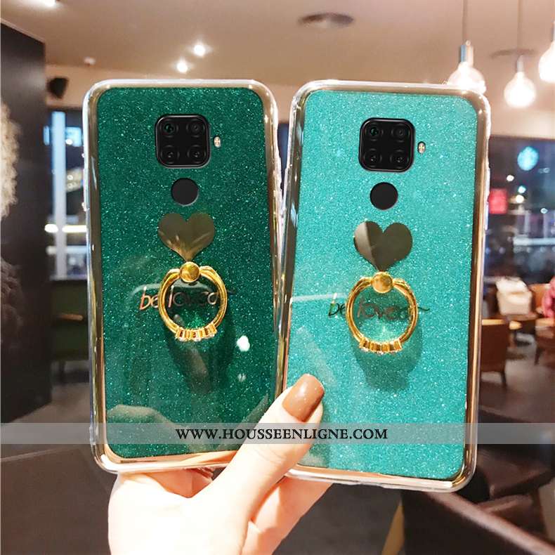 Housse Huawei Mate 30 Lite Personnalité Fluide Doux Vert Rose Étui Téléphone Portable Une Agrafe Ver