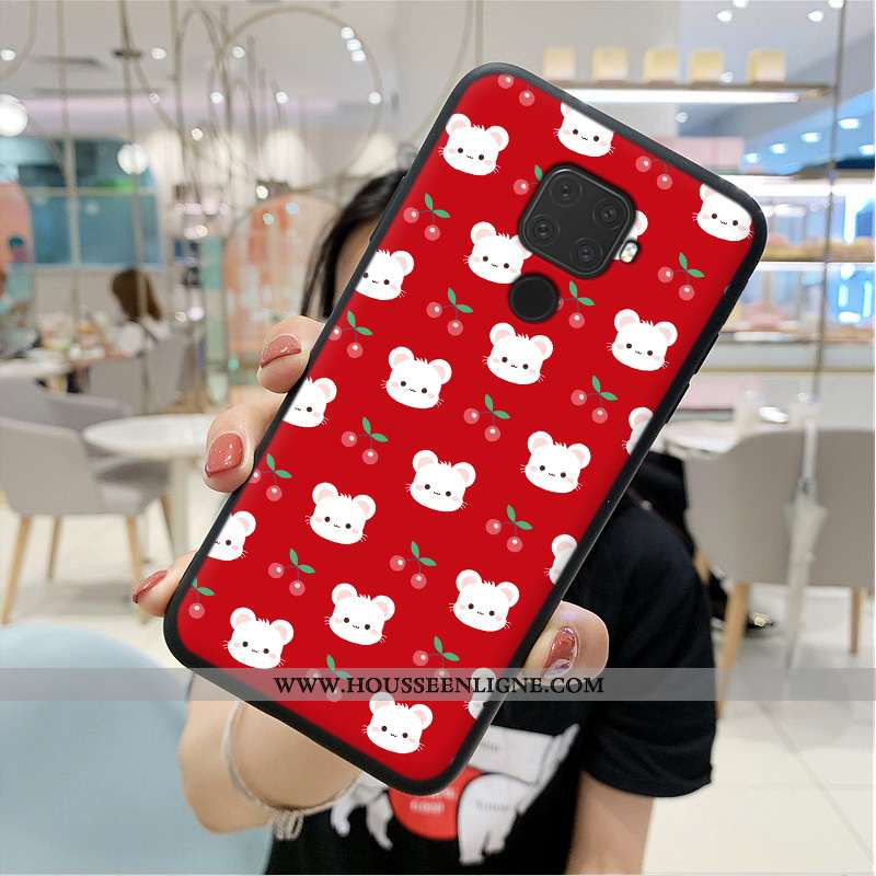 Housse Huawei Mate 30 Lite Protection Personnalité Rouge Fluide Doux Silicone Étui Ultra
