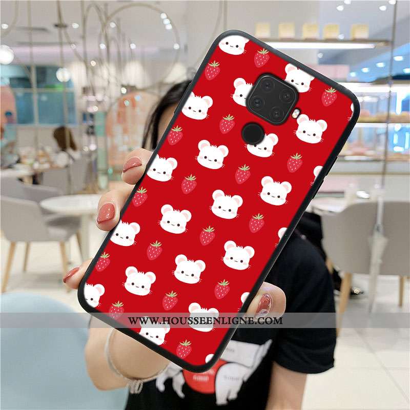Housse Huawei Mate 30 Lite Protection Personnalité Rouge Fluide Doux Silicone Étui Ultra