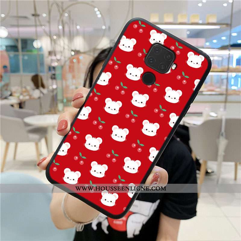 Housse Huawei Mate 30 Lite Protection Personnalité Rouge Fluide Doux Silicone Étui Ultra