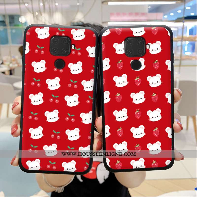 Housse Huawei Mate 30 Lite Protection Personnalité Rouge Fluide Doux Silicone Étui Ultra