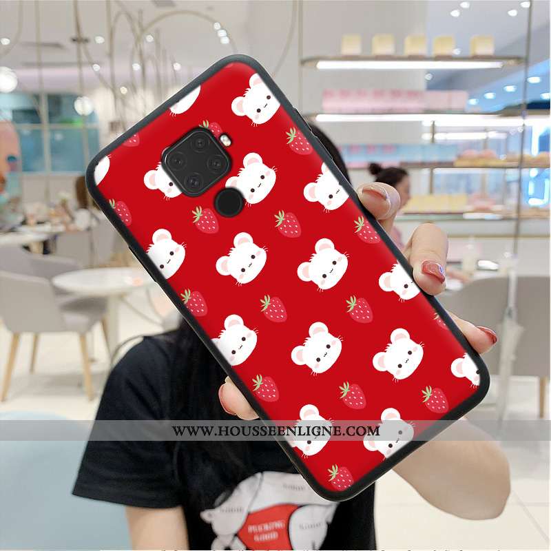 Housse Huawei Mate 30 Lite Protection Personnalité Rouge Fluide Doux Silicone Étui Ultra
