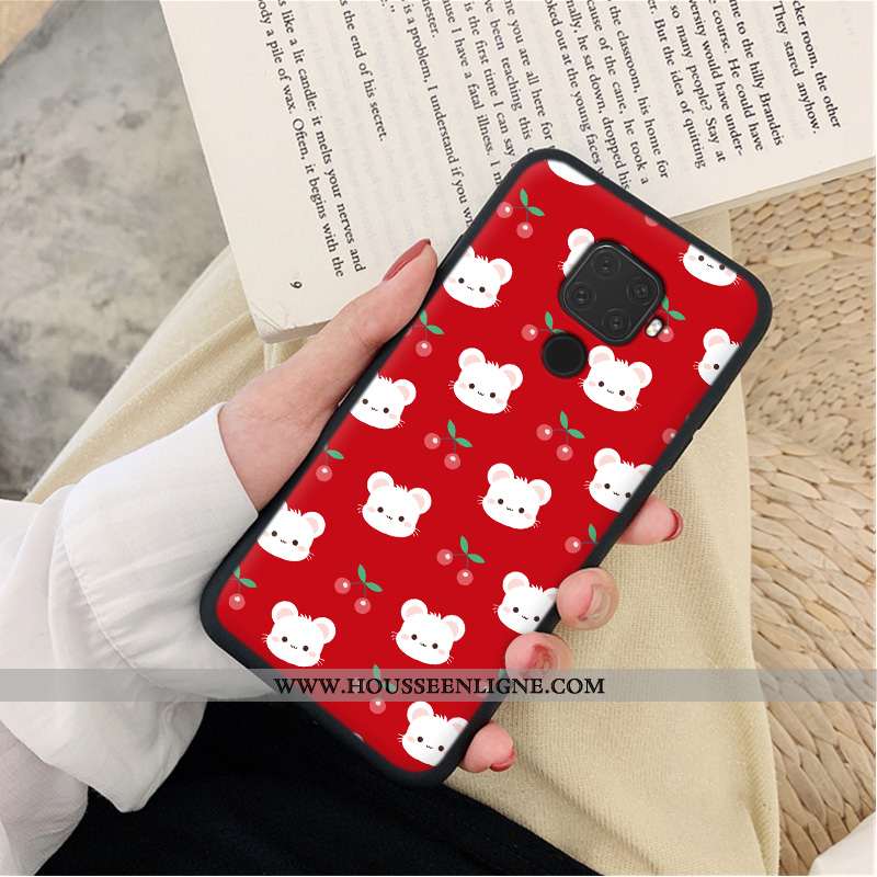 Housse Huawei Mate 30 Lite Protection Personnalité Rouge Fluide Doux Silicone Étui Ultra