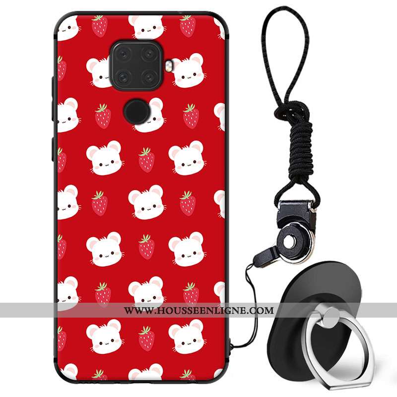 Housse Huawei Mate 30 Lite Protection Personnalité Rouge Fluide Doux Silicone Étui Ultra