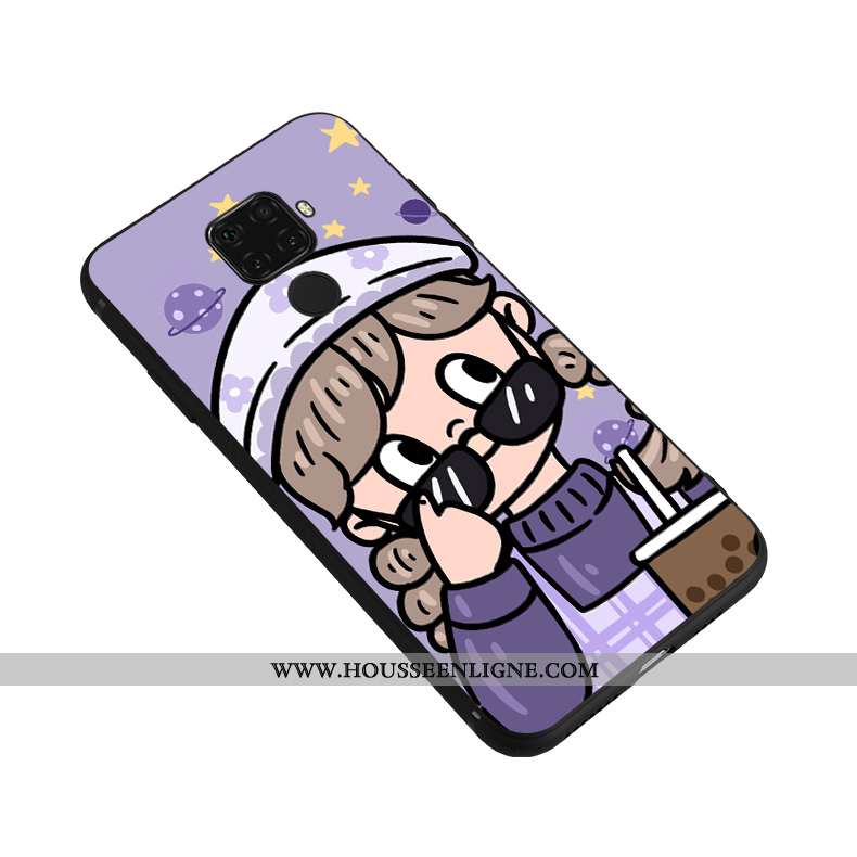 Housse Huawei Mate 30 Lite Silicone Original Amoureux Coque Violet Fluide Doux Étui
