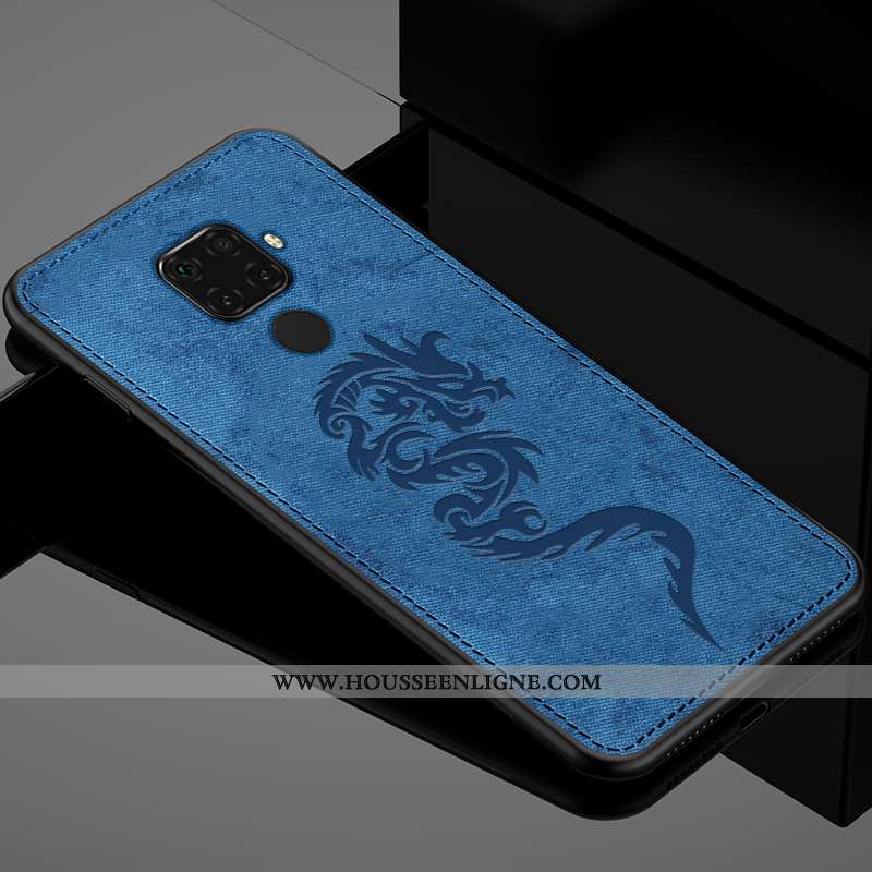 Housse Huawei Mate 30 Lite Silicone Protection Couvercle Arrière Bleu Étui Coque Simple