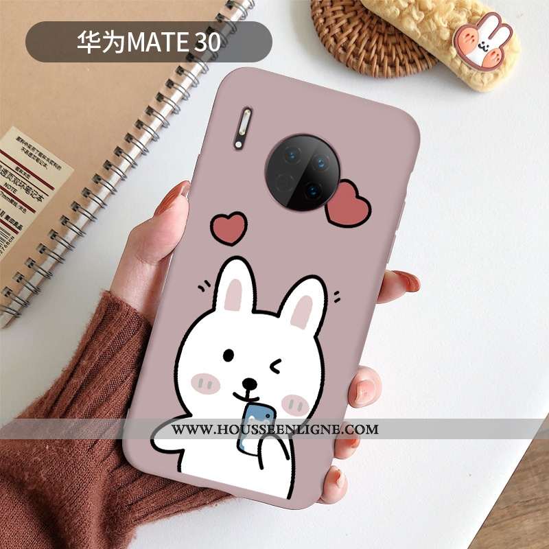 Housse Huawei Mate 30 Légère Silicone Étui Coque Téléphone Portable Charmant Amour Bleu