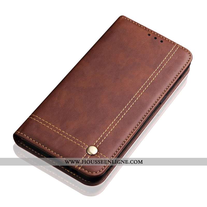 Housse Huawei Mate 30 Mode Protection Étui Cuir Véritable Incassable Tendance Marron