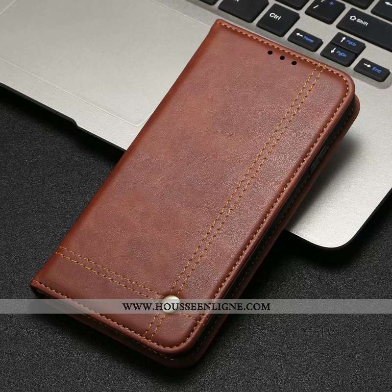 Housse Huawei Mate 30 Mode Protection Étui Cuir Véritable Incassable Tendance Marron
