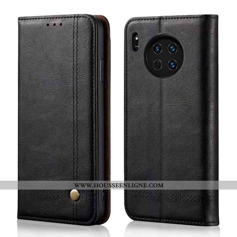 Housse Huawei Mate 30 Mode Protection Étui Cuir Véritable Incassable Tendance Marron