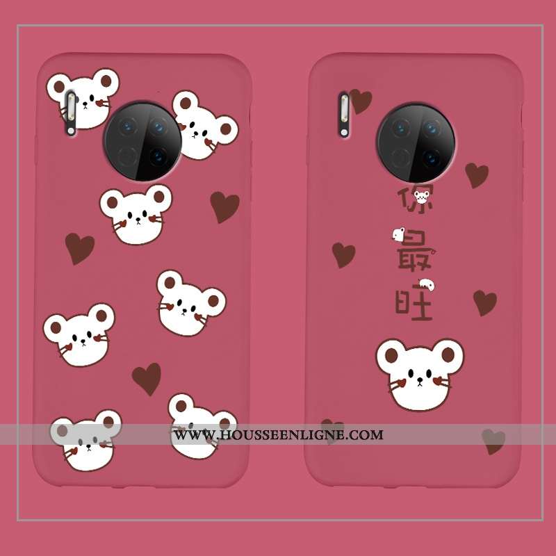 Housse Huawei Mate 30 Personnalité Charmant Amoureux Fluide Doux Petit Coque Nouveau Rouge