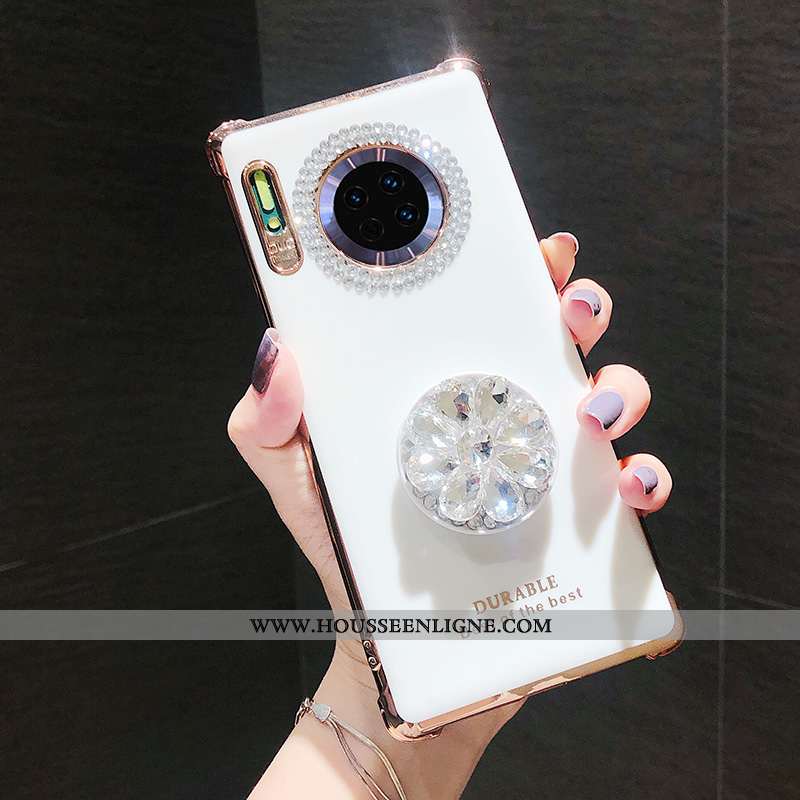 Housse Huawei Mate 30 Pro Créatif Fluide Doux Bovins Luxe Silicone Téléphone Portable Vert Verte