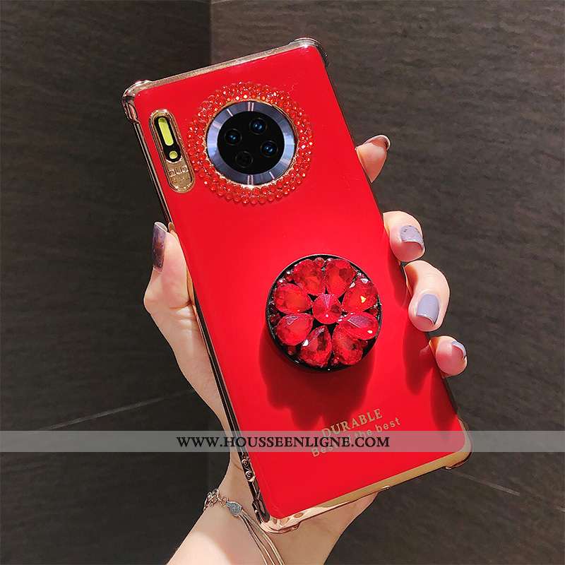 Housse Huawei Mate 30 Pro Créatif Fluide Doux Bovins Luxe Silicone Téléphone Portable Vert Verte