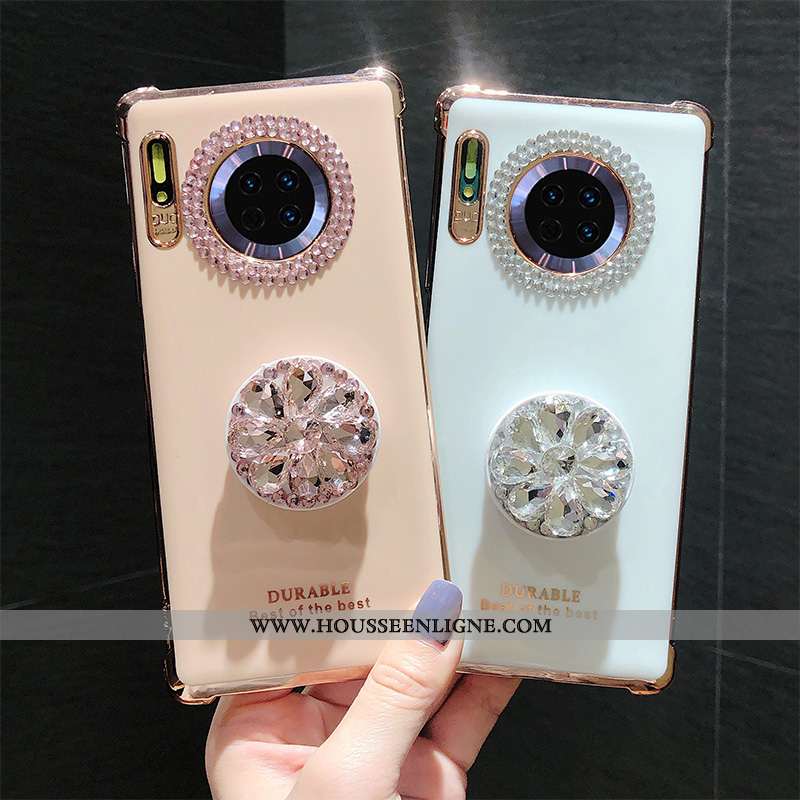 Housse Huawei Mate 30 Pro Créatif Fluide Doux Bovins Luxe Silicone Téléphone Portable Vert Verte