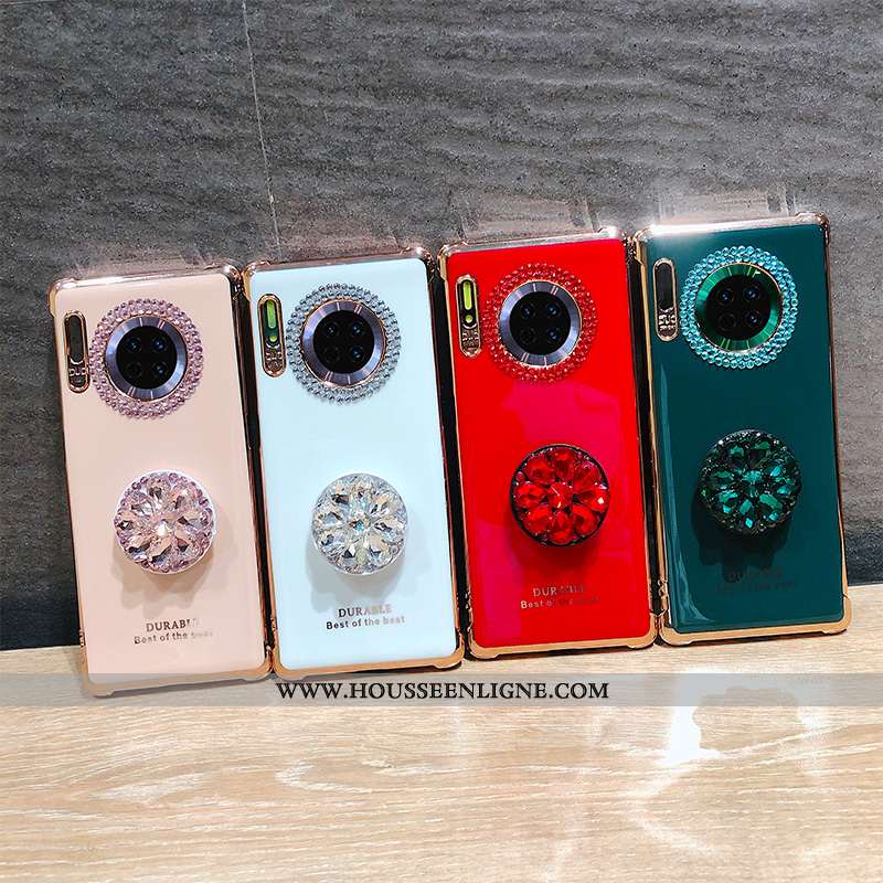 Housse Huawei Mate 30 Pro Créatif Fluide Doux Bovins Luxe Silicone Téléphone Portable Vert Verte