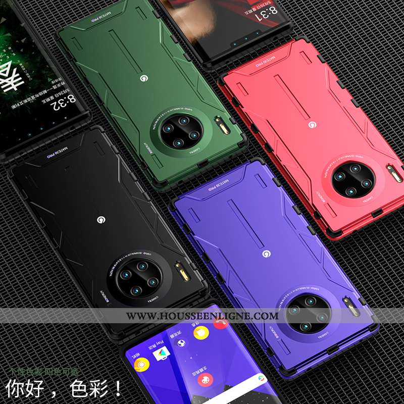 Housse Huawei Mate 30 Pro Protection Personnalité Tendance Coque Net Rouge Légère Silicone Verte