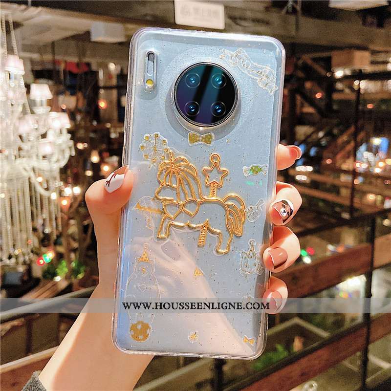 Housse Huawei Mate 30 Pro Silicone Personnalité Frais Rose Dessin Animé Petit Coque