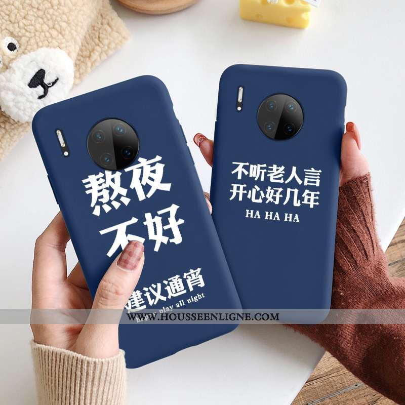 Housse Huawei Mate 30 Protection Créatif Téléphone Portable Étui Bleu Incassable Coque