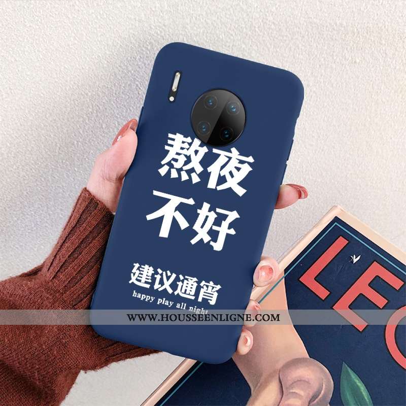 Housse Huawei Mate 30 Protection Créatif Téléphone Portable Étui Bleu Incassable Coque