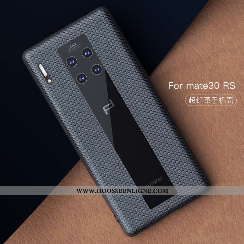Housse Huawei Mate 30 Rs Cuir Protection Coque Incassable Téléphone Portable Fibre Tout Compris Noir