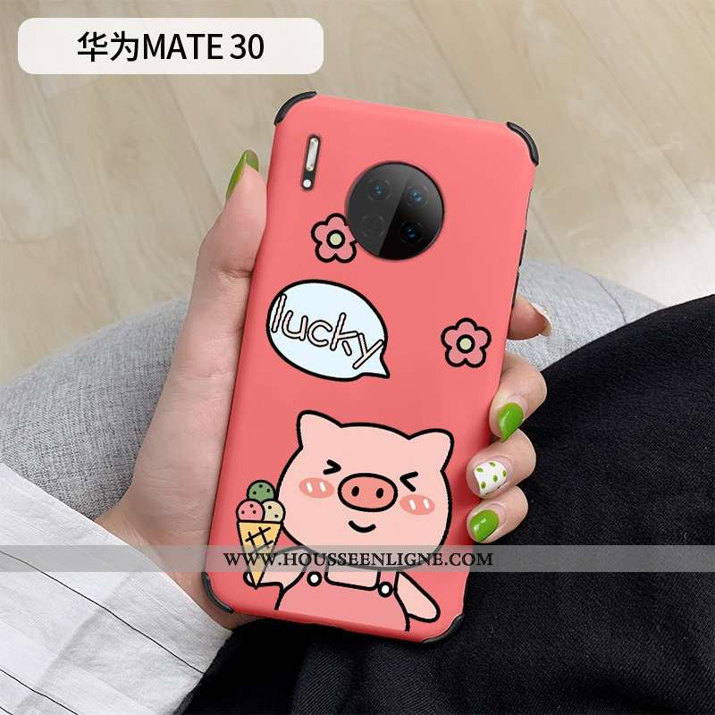 Housse Huawei Mate 30 Silicone Protection Coque Tendance Amoureux Incassable Téléphone Portable Bleu