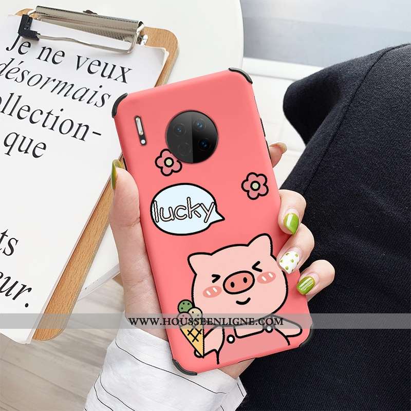 Housse Huawei Mate 30 Silicone Protection Coque Tendance Amoureux Incassable Téléphone Portable Bleu