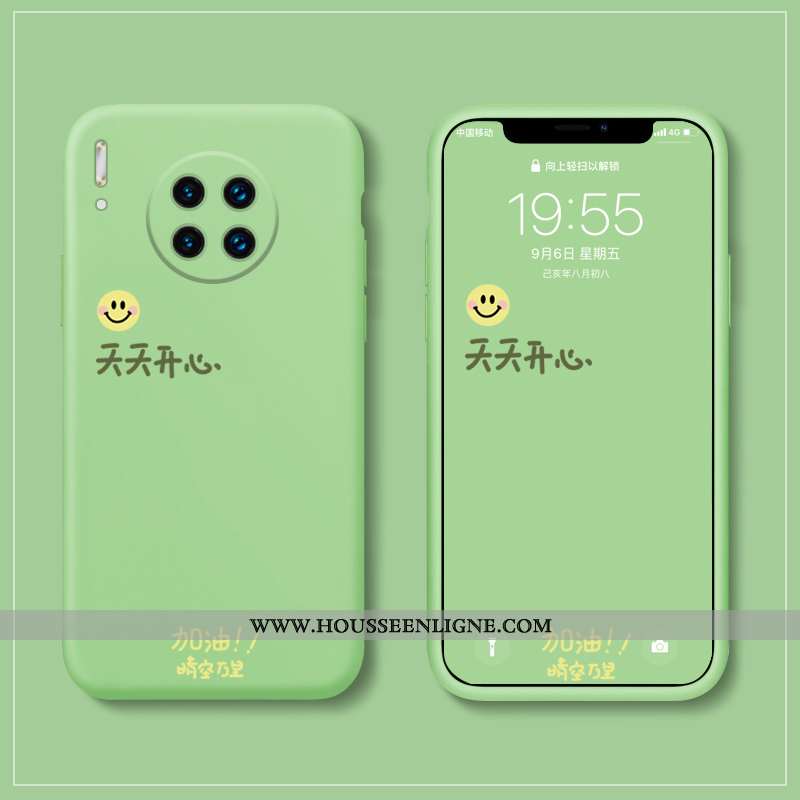 Housse Huawei Mate 30 Silicone Protection Délavé En Daim Amoureux Tout Compris Fluide Doux Bleu