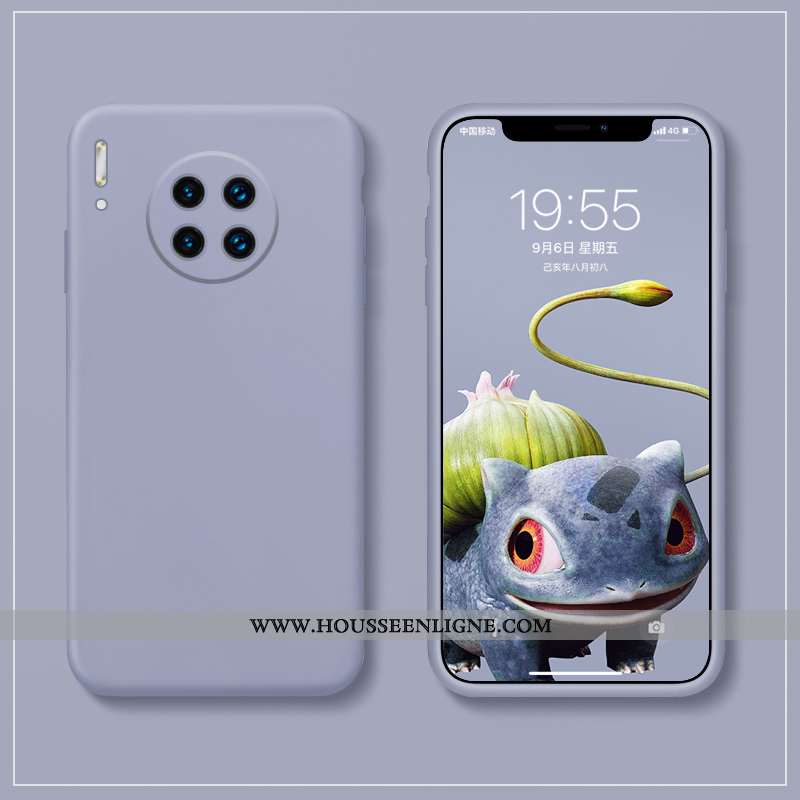 Housse Huawei Mate 30 Silicone Protection Délavé En Daim Amoureux Tout Compris Fluide Doux Bleu