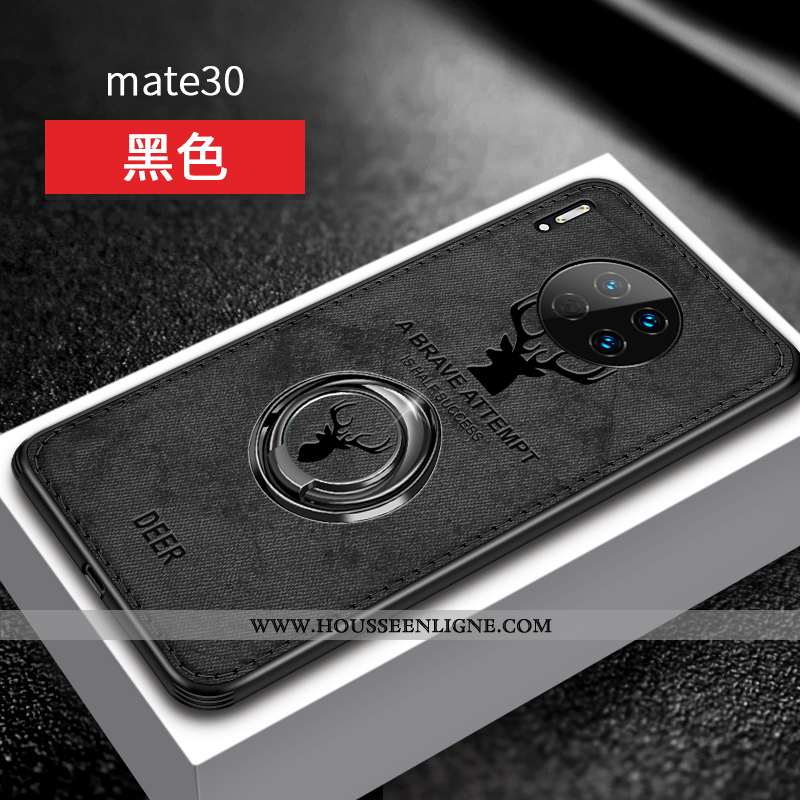 Housse Huawei Mate 30 Silicone Protection Étui Luxe Tout Compris Anneau Créatif Bleu