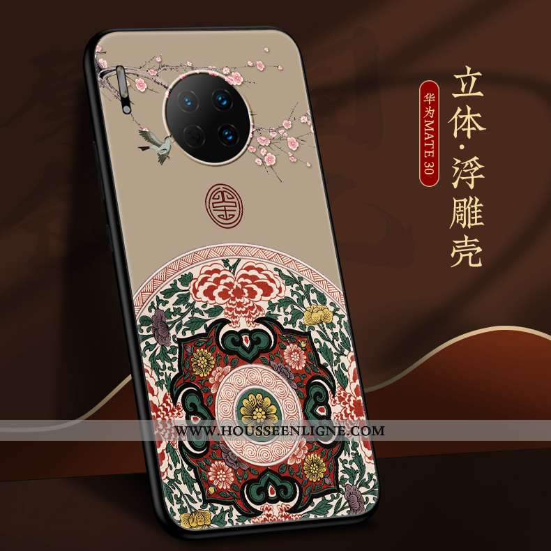 Housse Huawei Mate 30 Tendance Légère Personnalité Coque Bleu Silicone Créatif