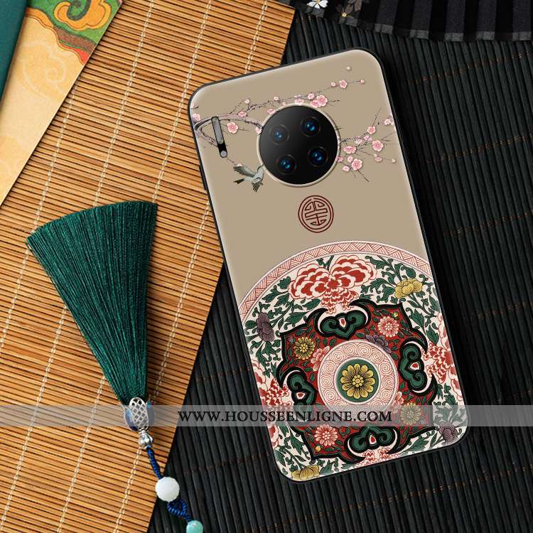 Housse Huawei Mate 30 Tendance Légère Personnalité Coque Bleu Silicone Créatif